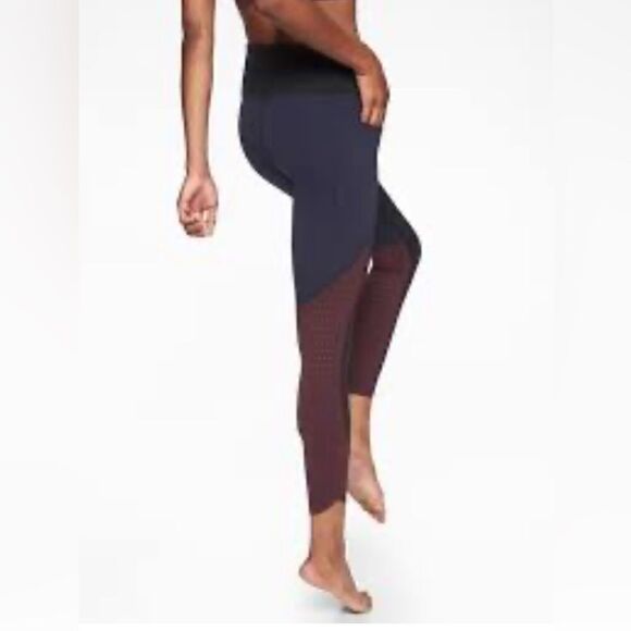 Athleta Chakra Colorblock 7/8 Leggings Women’s Small Stretch. NWT. XL - Picture 2 of 9